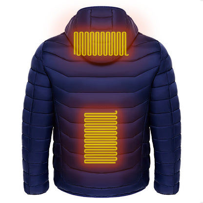 ThermaShield™ Heated Puffer Jacket – Insulated Electric Heating Windbreaker