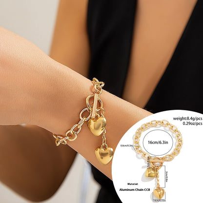 GlamLock™ Bold Chain Necklace & Bracelet Set – Chic & Trendy Jewelry