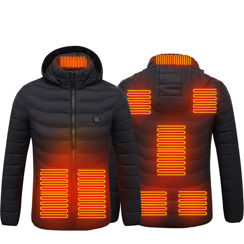 ThermaShield™ Heated Puffer Jacket – Insulated Electric Heating Windbreaker