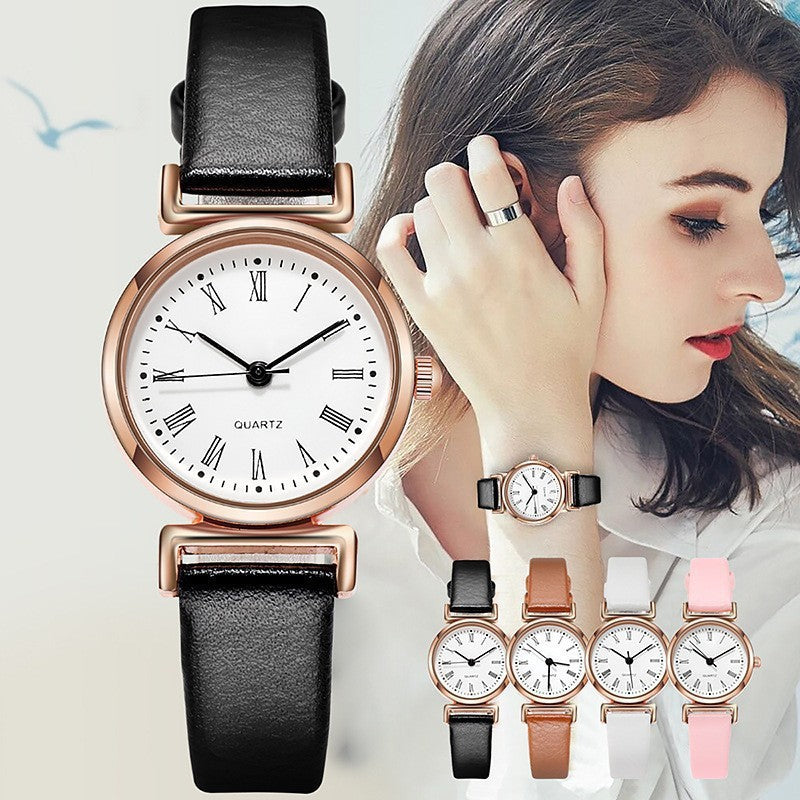 Elegance™ Roman Numeral Quartz Watch – Timeless Grace for Women