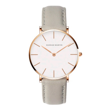 Chic Simplicity: 36mm Ladies Simple Waterproof Student Watch