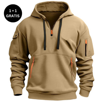 UrbanEase™ Plus-Size Dropped Shoulder Hooded Sweatshirt | Unisex Pullover