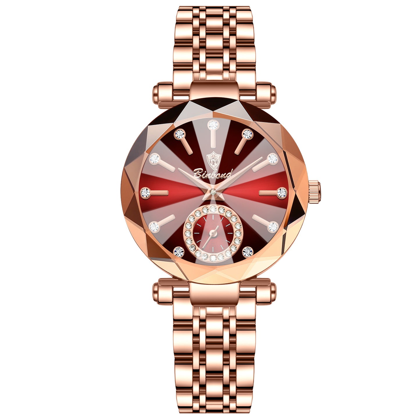 Niche Diamond Solid Steel Belt Women's Waterproof Watch