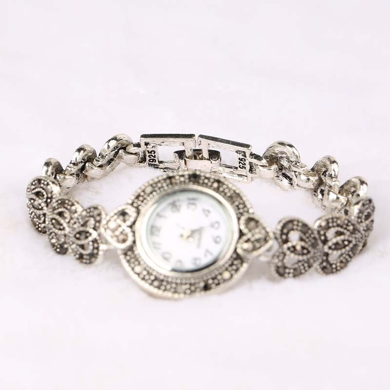 Enchanting Bohemian Rhinestone Crystal Heart Bracelet Watch