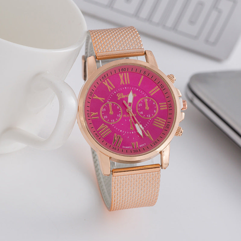 Chic Silicone Mesh Belt Ladies Quartz Watch