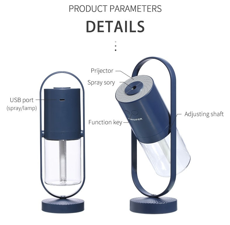 MagicMist™ - USB Air Humidifier with Projection Night Light | Ultrasonic Mist Maker & Air Purifier