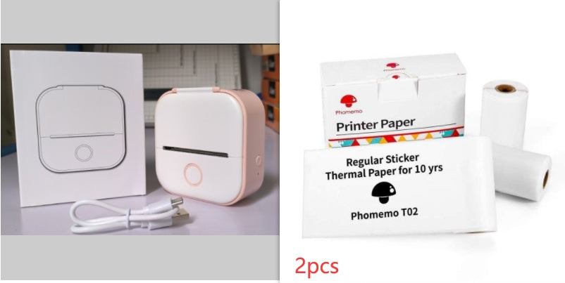 Phomemo™ T02 Mini Thermal Printer – Portable Bluetooth Label & Photo Printer