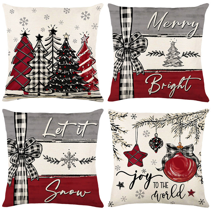 FestiveCharm™ Christmas Cushion Cover – Holiday Home Décor 2024