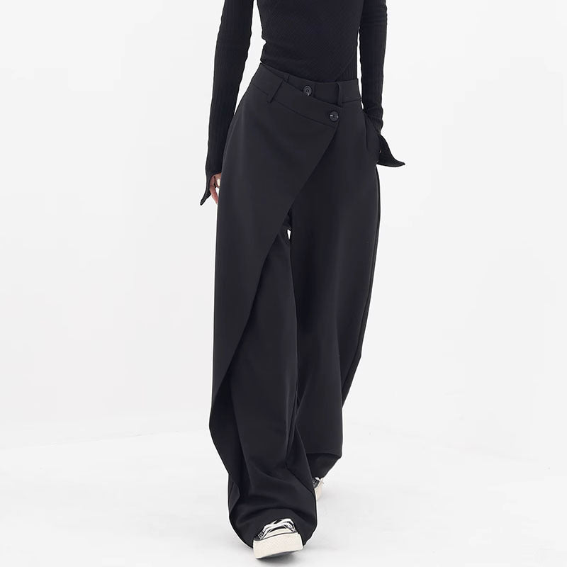 ChicFlow™ Irregular Wide-Leg Pants – Elegant High-Waist Loose Trousers