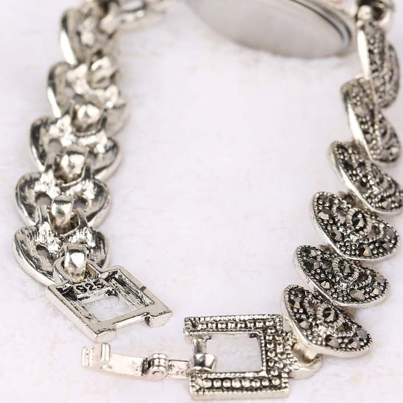 Enchanting Bohemian Rhinestone Crystal Heart Bracelet Watch