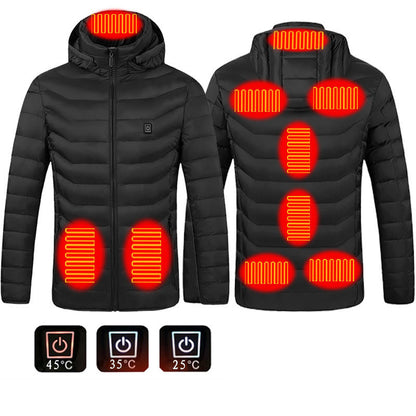 ThermaShield™ Heated Puffer Jacket – Insulated Electric Heating Windbreaker