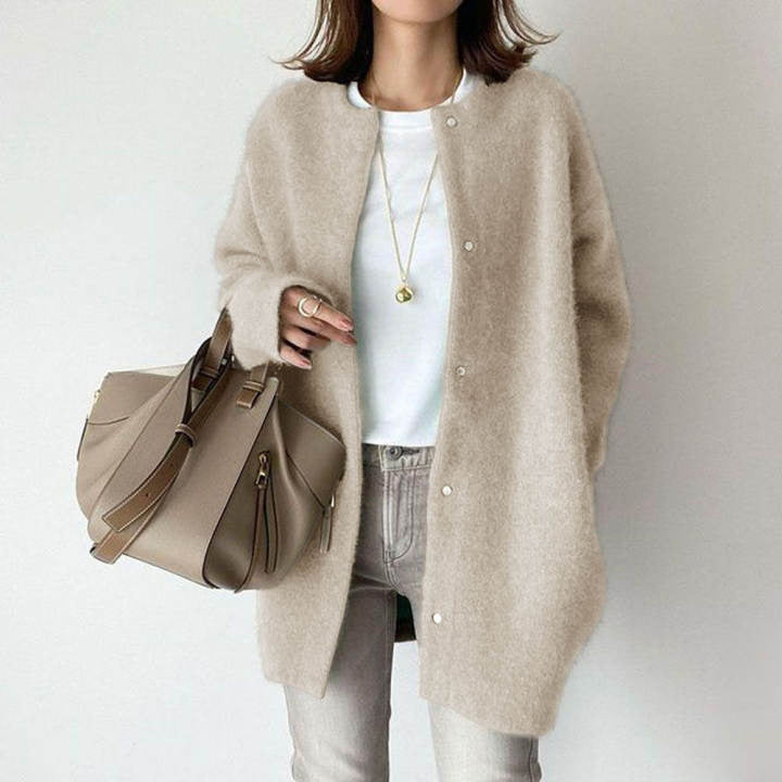 CozyCharm™ - Loose Round Neck Knit Cardigan | Stylish Winter Jacket