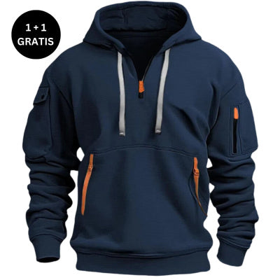 UrbanEase™ Plus-Size Dropped Shoulder Hooded Sweatshirt | Unisex Pullover