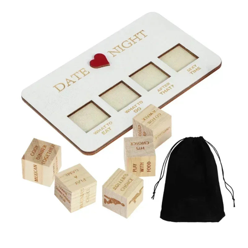 LoveRoll™ Wooden Date Night Dice – Fun & Romantic Game for Couples