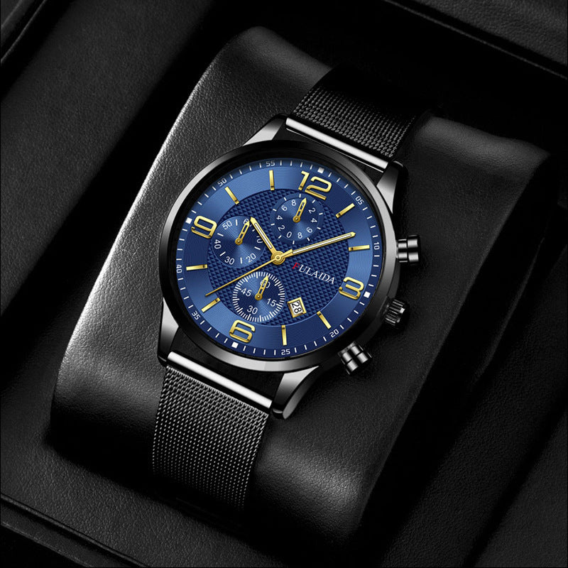 Timeless Mesh Calendar Quartz Watch for Men