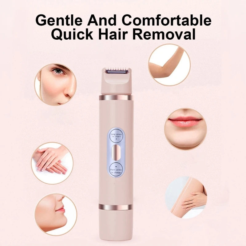 SilkySmooth™ Dual-Head Electric Shaver | Painless Hair Removal for Women