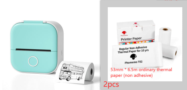 Phomemo™ T02 Mini Thermal Printer – Portable Bluetooth Label & Photo Printer