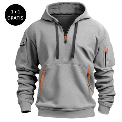 UrbanEase™ Plus-Size Dropped Shoulder Hooded Sweatshirt | Unisex Pullover