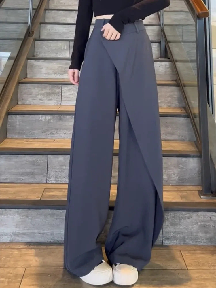 ChicFlow™ Irregular Wide-Leg Pants – Elegant High-Waist Loose Trousers