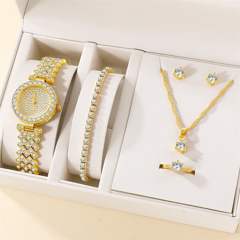 Radiant Elegance: 5-Piece Diamond Jewelry Set