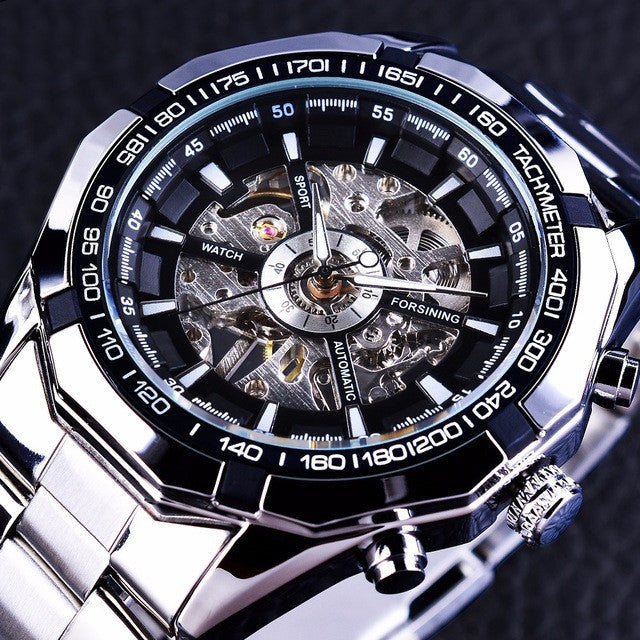 Timeless Elegance: Forsining Men's Fashion Casual Classic Waterproof Manual Mechanical Watch