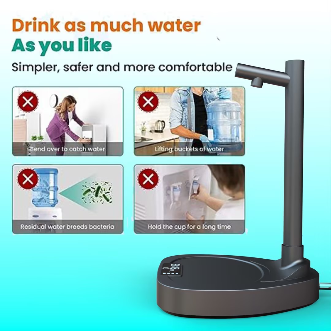 SmartFlow™ Automatic Water Dispenser with Stand – Rechargeable & Portable