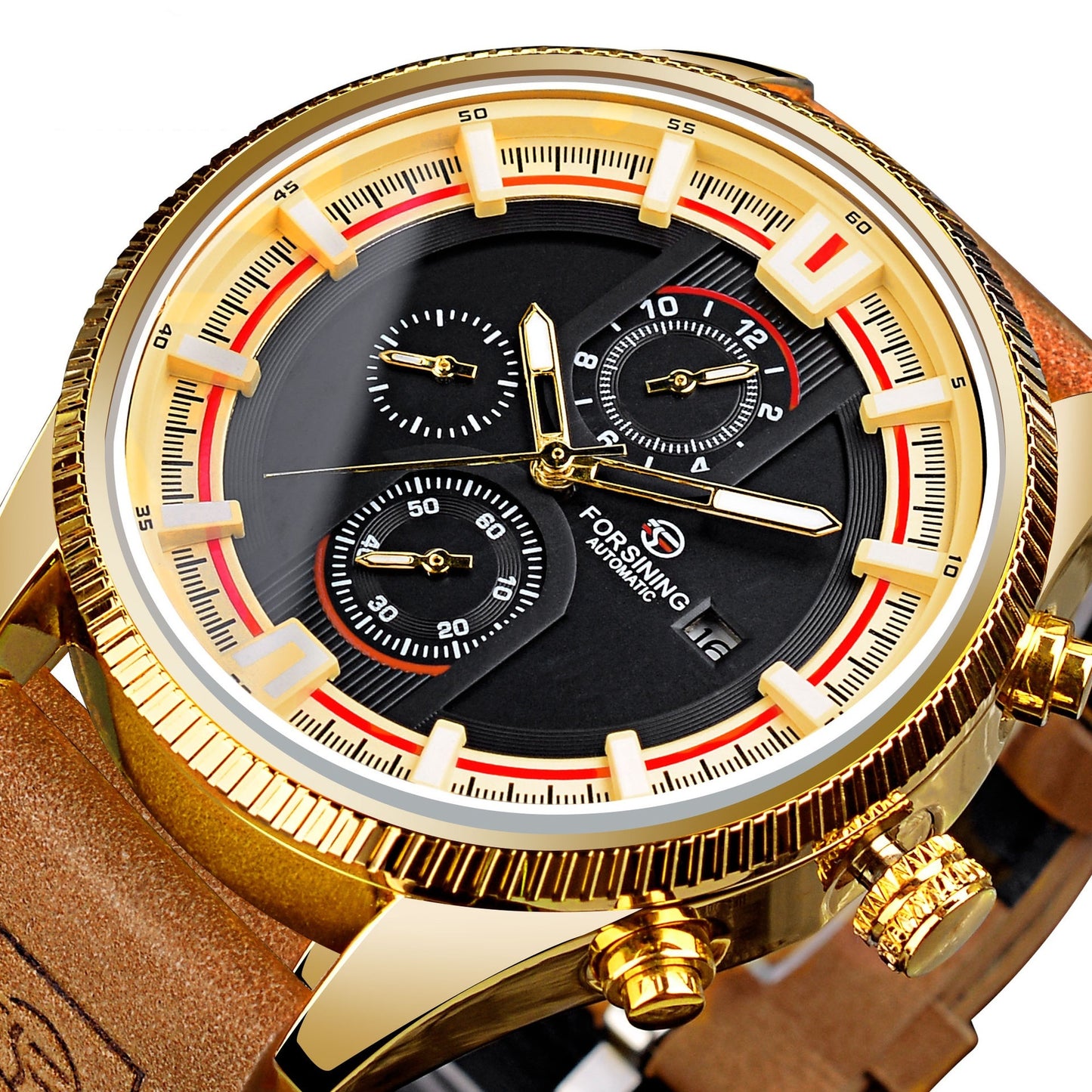 Waterproof Men's Week Calendar Automatic Mechanical Watch