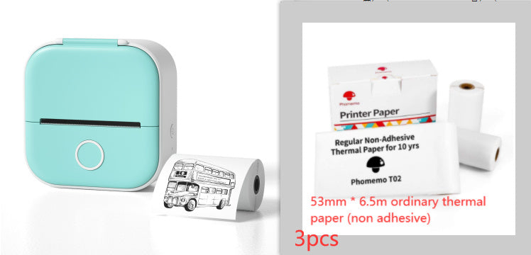 Phomemo™ T02 Mini Thermal Printer – Portable Bluetooth Label & Photo Printer