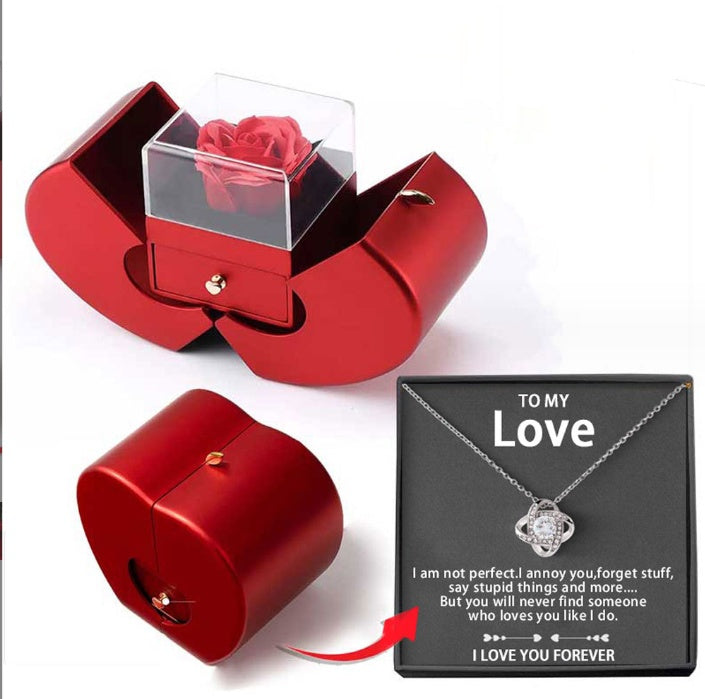 Eternal Rose Apple Jewelry Box – A Timeless Symbol of Love