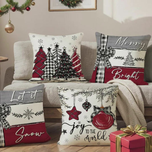 FestiveCharm™ Christmas Cushion Cover – Holiday Home Décor 2024